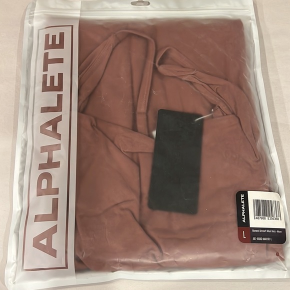 ALPHALETE ULTRASOFT ALLURE DRESS SZ LARGE OPEN BACK GYM WORKOUT ATHLEISURE MAUVE - Picture 8 of 9